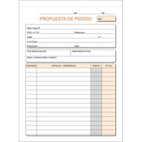 Talonarios castellano TALONARIO PEDIDOS 4º NATU TRIPLI LOAN 12802855  181 HB-24