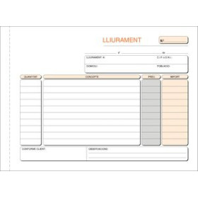 Talonarios catalán TALONARIO CATALAN ENTREGAS 4º APAISADO LOAN 20901908  131082502