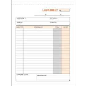 Talonarios catalán TALONARIO CATALAN ENTREGAS 4º NATURAL LOAN 20901917  131082405