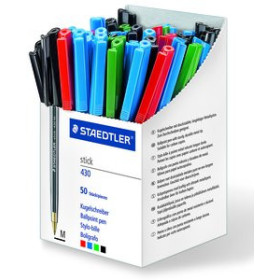 Bolígrafos BOLIGRAFO STAEDTLER 430 MEDIO SURTIDO EXPOSITOR de 50 (5x430 M-2