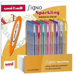 Rollers de tinta gel ROLLER GEL UNI-BALL SIGNO SPARKLING 1