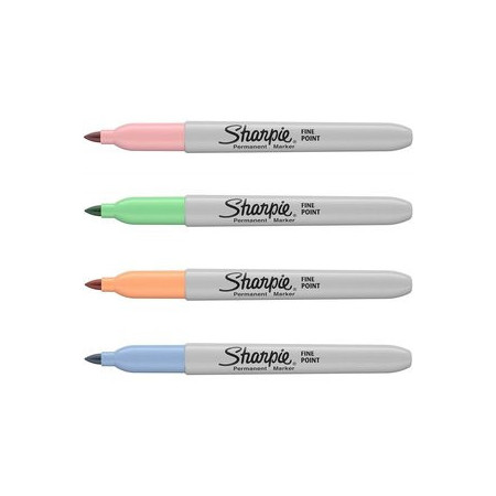 Rotuladores permanentes ROTULADOR PERMANENTE SHARPIE FINE SURTIDO PASTEL BLISTER de 4