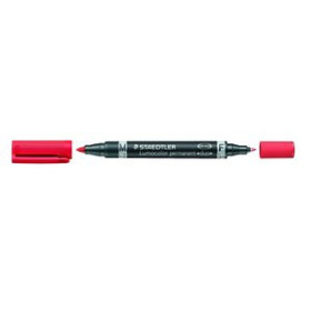 Marcadores permanentes MARCADOR PERMANENTE STAEDTLER 348 LUMOCOLOR DUO CONICO ROJO 20901876  132100006