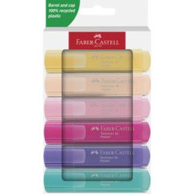 Marcadores flúor (tinta y gel) MARCADOR FLUOR FABER-CASTELL TEXTLINER 46 PASTEL ESTUCHE de 6 20901983  100735878