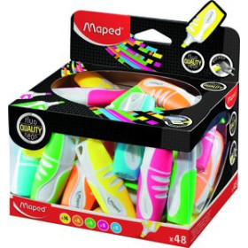 Marcadores flúor (tinta y gel) MARCADOR FLUOR MAPED FLUO PEPS SOFT MINI EXPOSITOR de 48 20901907  100902208/100105375