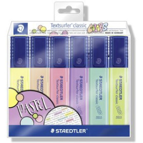 Marcadores flúor (tinta y gel) MARCADOR FLUOR STAEDTLER 364 TEXTSURFER CLASSIC PASTEL&VINTAGE ESTUCHE de 6 20902495  57261G48P