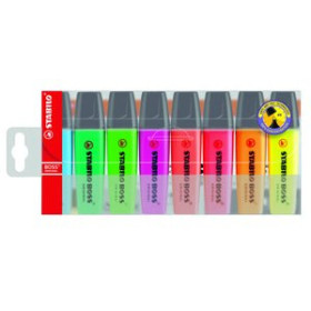 Marcadores flúor (tinta y gel) MARCADOR FLUOR STABILO BOSS 70 ESTUCHE de 8 20901700  20048