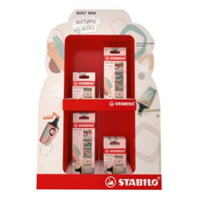 Marcadores flúor (tinta y gel) MARCADOR FLUOR STABILO BOSS MINI NATUREVIBES 07 EXPOSITOR de 16