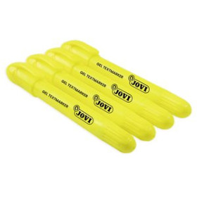 Marcadores flúor (tinta y gel) MARCADOR FLUOR GEL JOVI CAJA de 12 AMARILLO 21001022  09911