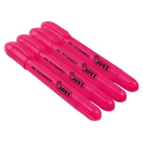 Marcadores flúor (tinta y gel) MARCADOR FLUOR GEL JOVI CAJA de 12 ROSA 21001154  09912