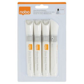 Marcadores de pizarra y flipchart ROTUL.PIZARRA NOBO CRISTAL BLANCO BLISTER de 4 18901556  523577