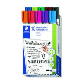 Marcadores de pizarra y flipchart MARCADOR PIZARRA STAEDTLER 351 LUMOCOLOR CONICO  SURTIDO CAJA de 10 42201816  3KJ73AA