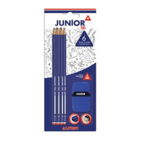Lápices de grafito LAPIZ de GRAFITO ALPINO JUNIOR - HB TRI BLISTER de 6 Y AFILAGOMA 25902066  907073