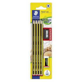 Lápices de grafito LAPIZ de GRAFITO STAEDTLER 120 NORIS Nº2 - HB BLISTER de 8 + GOMA (Regalo afilalapiz) 25902071  899808