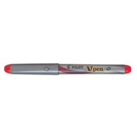 Plumas estilográficas desechables PLUMA PILOT V-PEN SILVER tinta ROJA 10203447  735032