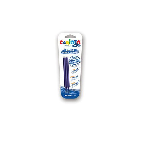 Recambios para rollers borrables RECAMBIO CARIOCA OOPS BORRABLE AZUL BLISTER de 3 10202915  4600-5-S-999