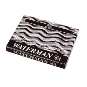 Tinta para estilográficas TINTA ESTILOGRAFICA WATERMAN CAJA 8 CARTUCHOS NEGRO 10203865  8321-11
