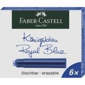 Tinta para estilográficas TINTA ESTILOGRAFICA FABER CASTELL CAJA 6 CARTUCHOS AZUL REAL 10203795  8323 TB10
