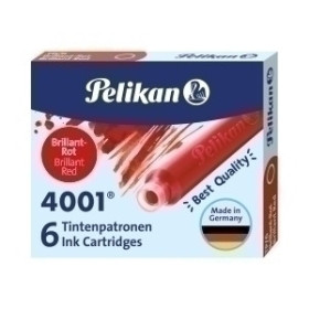 Tinta para estilográficas TINTA ESTILOGRAFICA PELIKAN CAJA 6 CARTUCHOS TP/6 ROJO (301192) 10206569  302422317