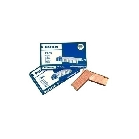 Grapas cobreadas GRAPAS PETRUS 22/6 COBREADAS caja de 1000 45003128  TS64GJF790K