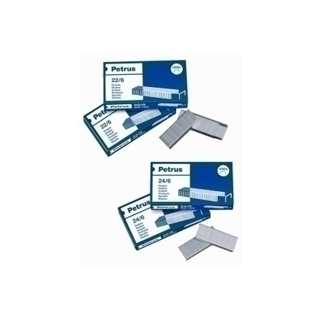 Grapas galvanizadas GRAPAS PETRUS 22/6-24/6 GALVANIZADAS caja de 1000 45003603  TS64GJF890S