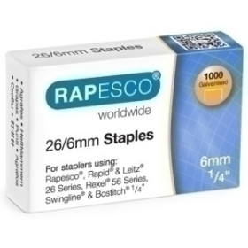 Grapas galvanizadas GRAPAS RAPESCO STANDARD 26/6 mm. GALVANIZADAS caja de 1000 24406754  2001FD04