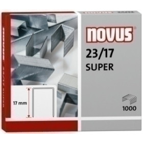 Grapas galvanizadas gran capacidad GRAPAS NOVUS GRUESOS 23/17 GALVANIZADAS caja de 1000 25901734  12785