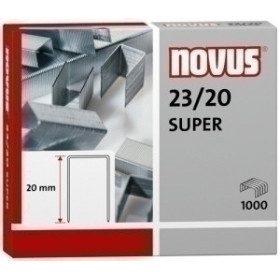 Grapas galvanizadas gran capacidad GRAPAS NOVUS GRUESOS 23/20 GALVANIZADAS caja de 1000 42502211  NGM-1407