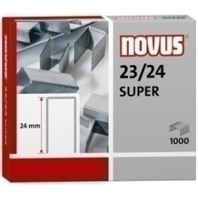 Grapas galvanizadas gran capacidad GRAPAS NOVUS GRUESOS 23/24 GALVANIZADAS caja de 1000 42502210  NGM-1392
