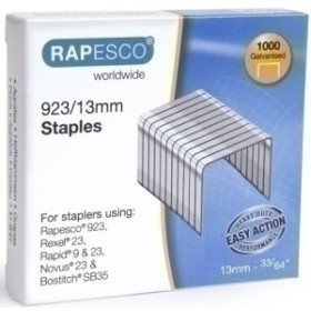 Grapas galvanizadas gran capacidad GRAPAS RAPESCO GRAN CAPACIDAD 923/13 mm. GALVANIZADAS caja de 1000 62404636  624604SN1GR