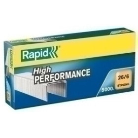 Grapas galvanizadas GRAPAS RAPID STRONG 26/6 mm. GALVANIZADAS caja de 5000 62404632  641025SNCP