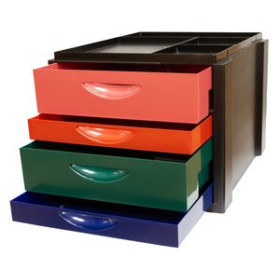 Módulos MODULO OLEF 4 CAJONES MIXTOS (2 grandes + 2 pequeños) COLOR NEGRO/OPACOS 10903316  3150256V