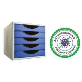 Módulos MODULO 5 CAJONES ARCHIVO 2000 ANTIMICROBIANO SANITIZED AZUL 10902573  13643