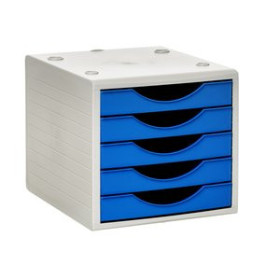 Módulos MODULO 5 CAJONES ARCHIVOTEC GRIS/AZUL MAR 10902944  01016014