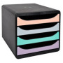 Módulos MODULO EXACOMPTA BIG-BOX CLASSIC 4 CAJONES COLORES NEGRO GLOSSY 10903210  01040012