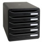 Módulos MODULO EXACOMPTA BIG-BOX PLUS ECOBLACK 5 CAJONES COLORES NEGRO 10910037  01045001