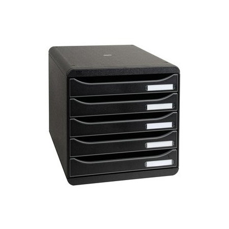 Módulos MODULO EXACOMPTA BIG-BOX PLUS ECOBLACK 5 CAJONES COLORES NEGRO 10910037  01045001