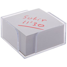 Vades y accesorios sobremesa PORTA NOTAS A.2000 105x105x55 mm CRISTAL (No incluye taco)