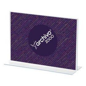 Expositores sobremesa EXPOSITOR SOBREMESA EN FORMA DE T A3 HORIZONTAL CRISTAL 25401320  400058200