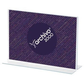 Expositores sobremesa EXPOSITOR SOBREMESA EN FORMA DE T A5 HORIZONTAL CRISTAL 12701667  21280