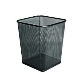 Papeleras metálicas PAPELERA METALICA FOROFIS MALLA CUADRADA NEGRA 12701517  18922