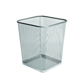 Papeleras metálicas PAPELERA METALICA FOROFIS MALLA CUADRADA PLATEADA 12701518  18923