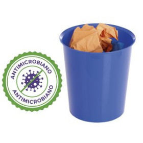 Papeleras plásticas cerradas PAPELERA PLASTICO CERRADA A.2000 ANTIMICROBIANO SANITIZED (CAP.18 l) AZUL 40301204  0558EMBS/400