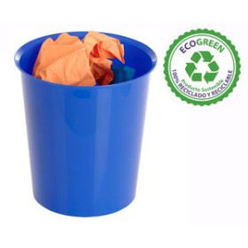 Papeleras plásticas cerradas PAPELERA PLASTICO CERRADA A.2000 18 LITROS AZUL 14401379  COV-BIN20