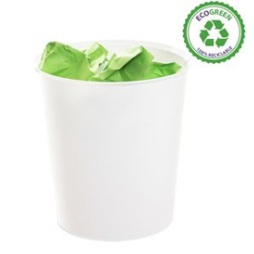 Papeleras plásticas cerradas PAPELERA PLASTICO CERRADA A.2000 18 LITROS BLANCO PASTEL 14401275  B-63