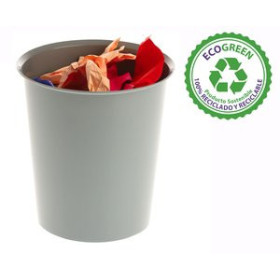 Papeleras plásticas cerradas PAPELERA PLASTICO CERRADA A.2000 18 LITROS GRIS 14401436  B-33 AZUL