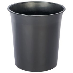 Papeleras plásticas cerradas PAPELERA PLASTICO CERRADA 16 LITROS NEGRA 14401341  52782199/52782099