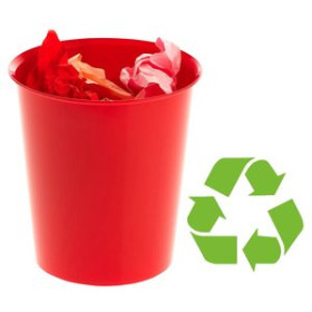 Papeleras plásticas cerradas PAPELERA PLASTICO CERRADA 16 LITROS ROJA 14401420  P-10 AZUL