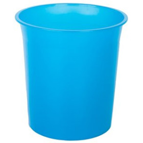 Papeleras plásticas cerradas PAPELERA PLASTICO CERRADA 16 LITROS TRASLUCIDO AZUL 14401421  P-10 BURDEOS