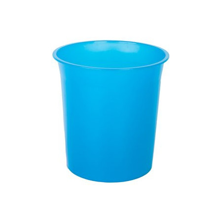 Papeleras plásticas cerradas PAPELERA PLASTICO CERRADA 16 LITROS TRASLUCIDO AZUL 14401421  P-10 BURDEOS